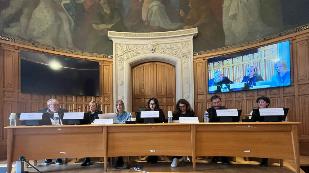 Photo de la conférene annuelle du master 2 CSDJ