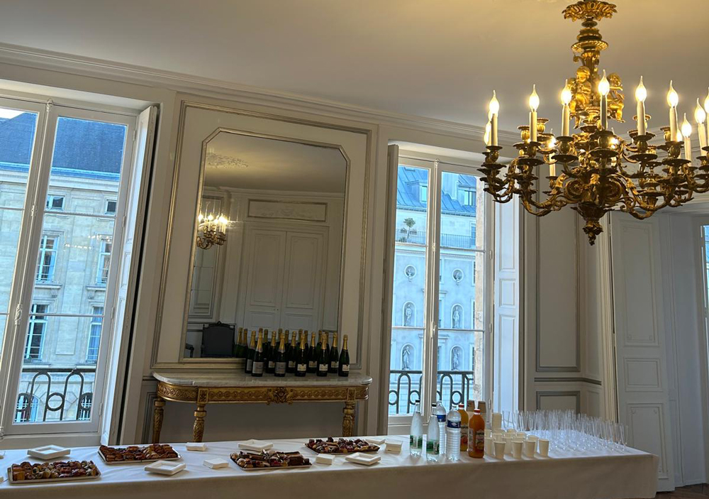 Photo de la conférene annuelle du master 2 CSDJ