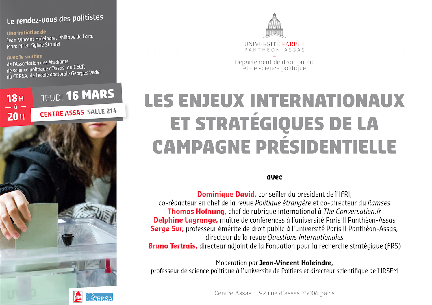 Le rendez-vous des politistes