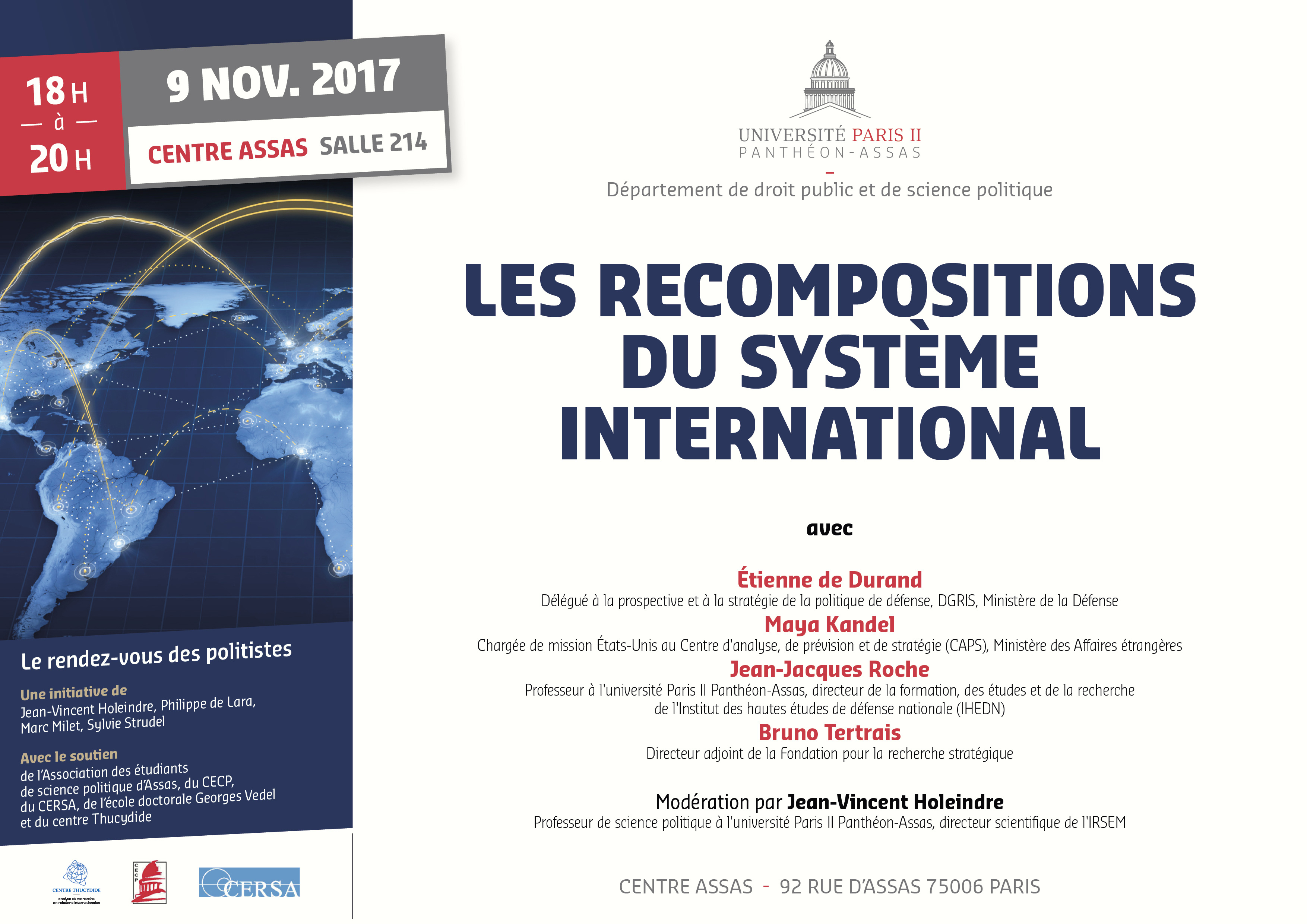 Le rendez-vous des politistes : les recompositions du système international