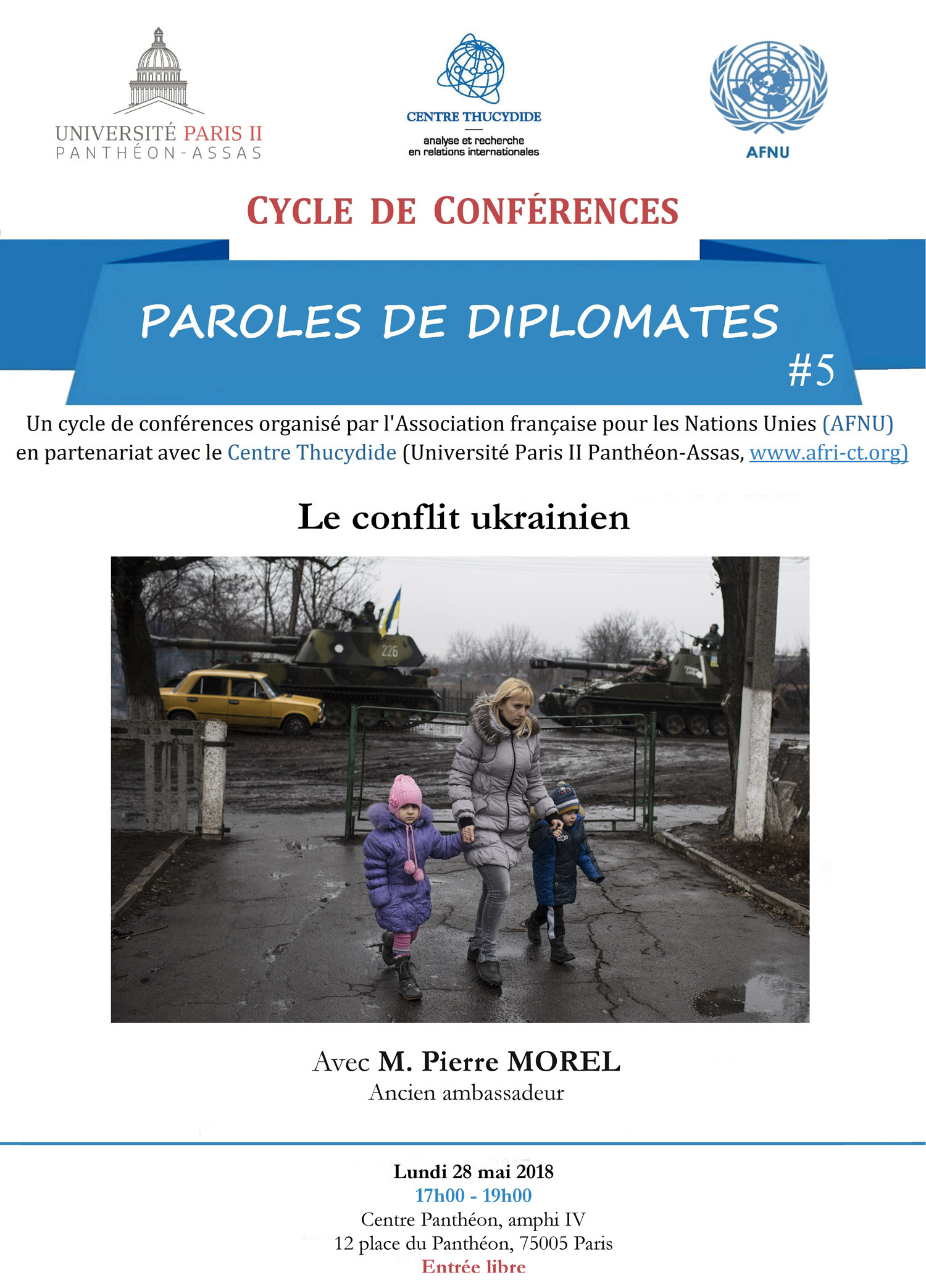 Affiche de la conférence du 28 mai 2018 organisée par le centre Thucydide