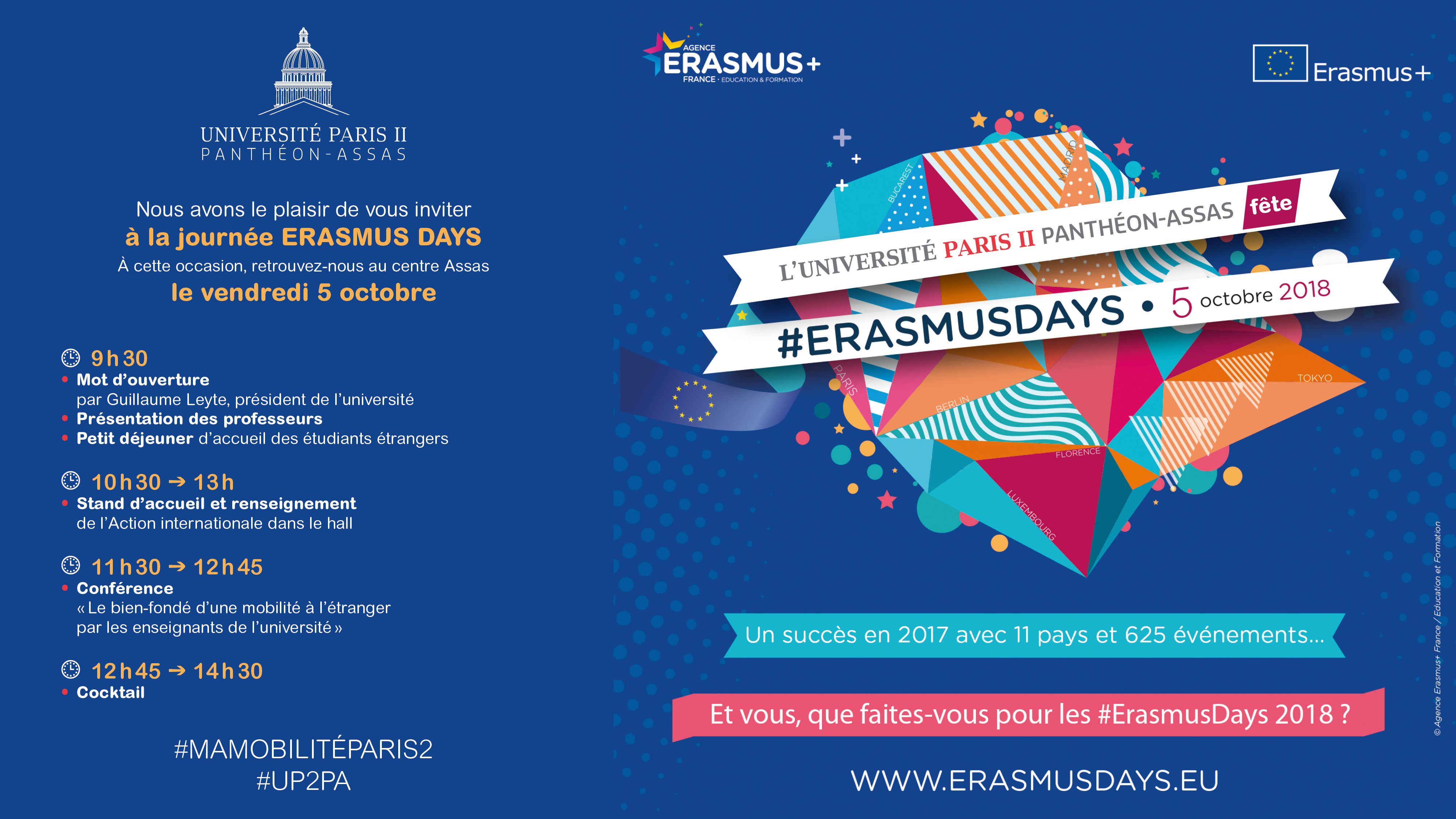 Rendez-vous au centre Assas pour les #Erasmusday