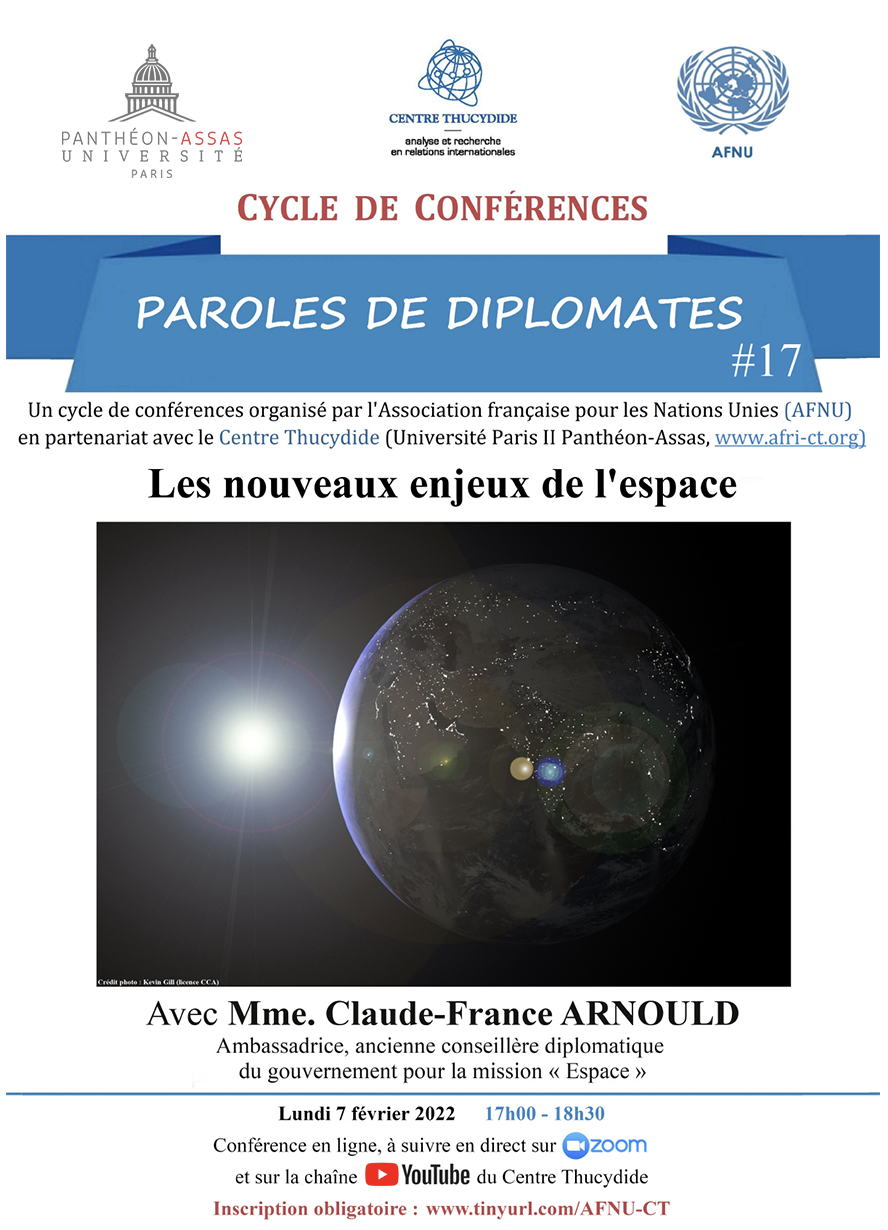 Affiche de la conférence Les nouveaux enjeux de l'espace