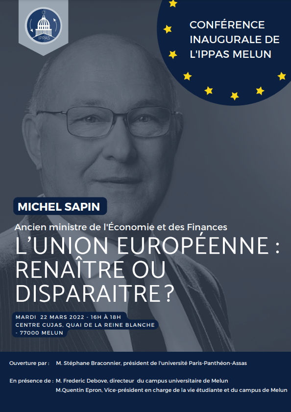 Affiche de la conférence L'Union européenne : renaître ou disparaitre ?