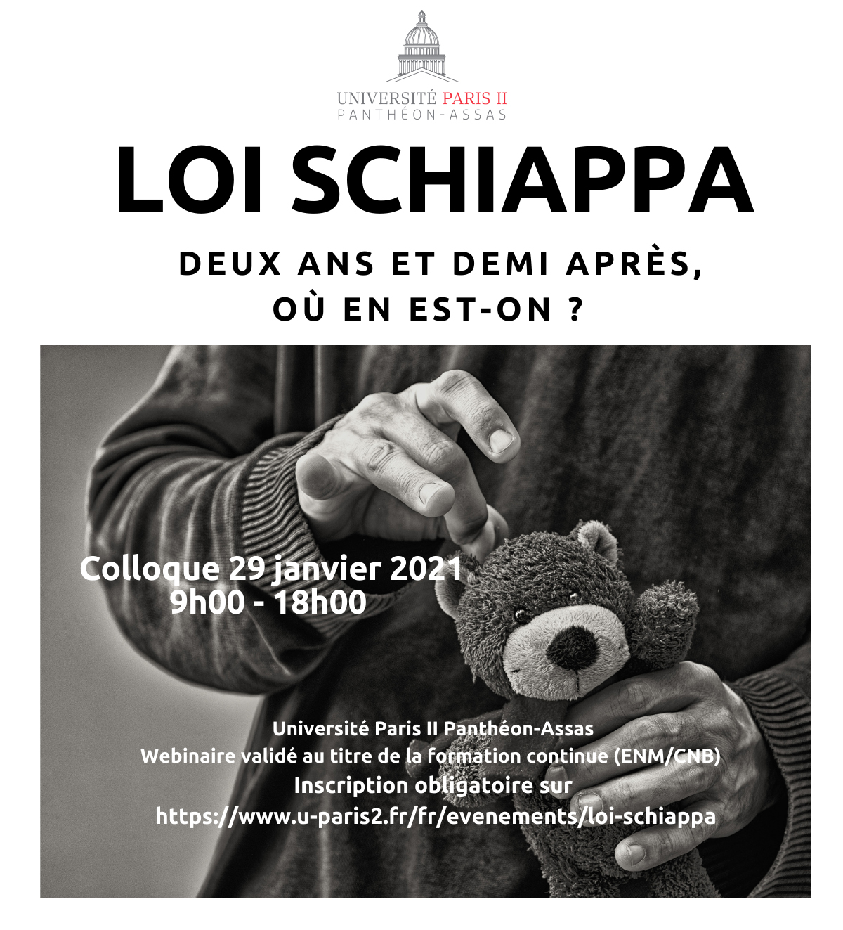 Affiche de la conférence  La « loi Schiappa » contre les violences sexuelles et sexistes, deux ans et demi après, où en est-on ?