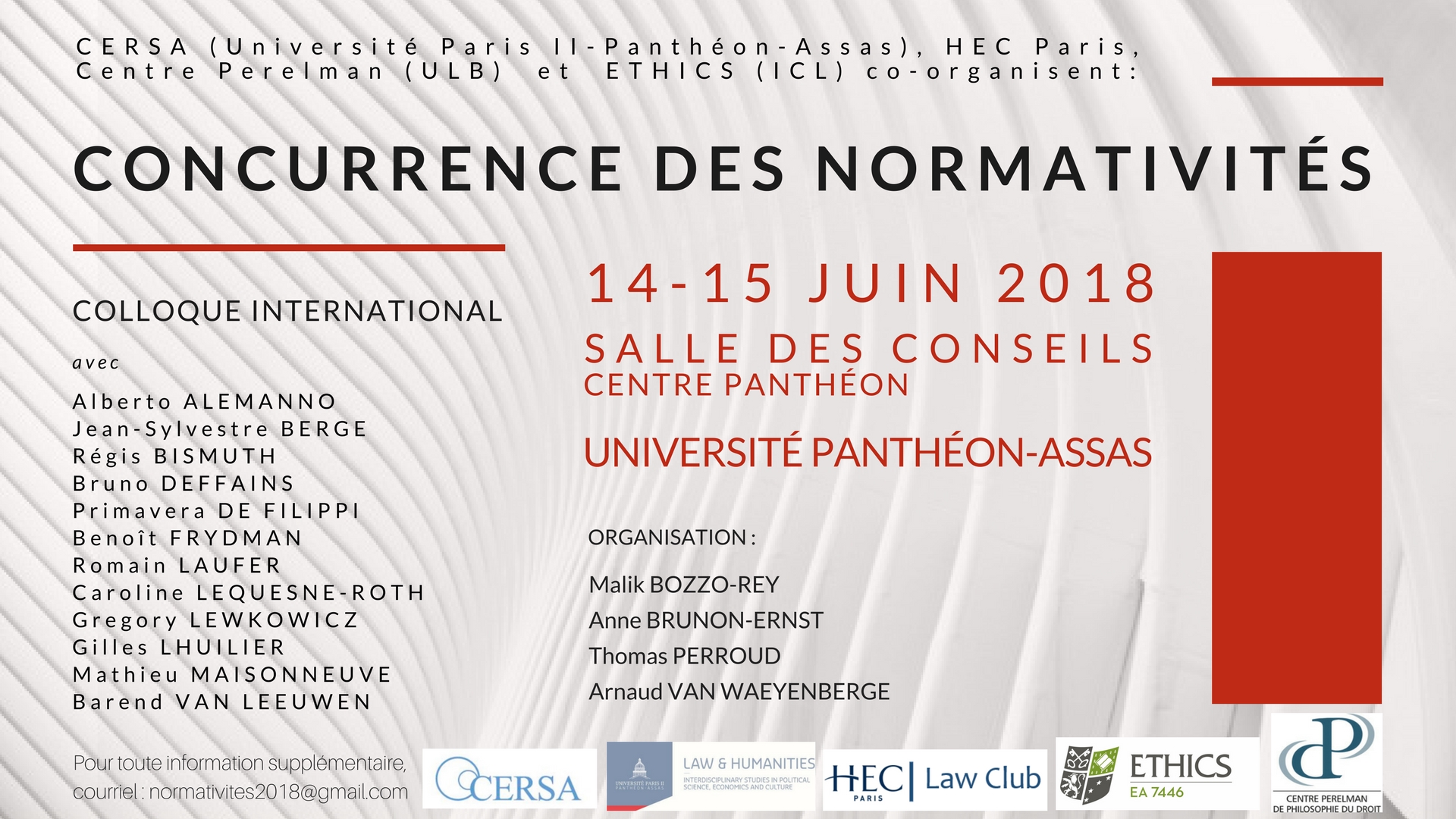 Affiche du colloque du 14 et 15 juin 2018