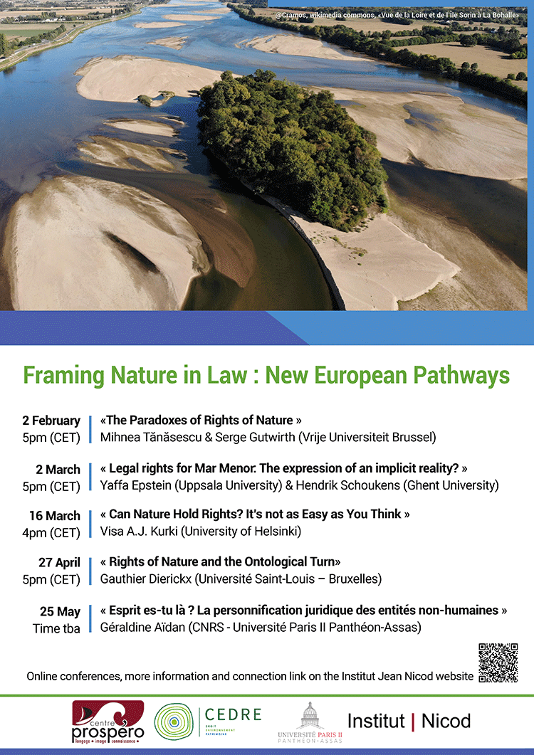 Programme du séminaire Framing Nature in Law and Economics : New European Pathways