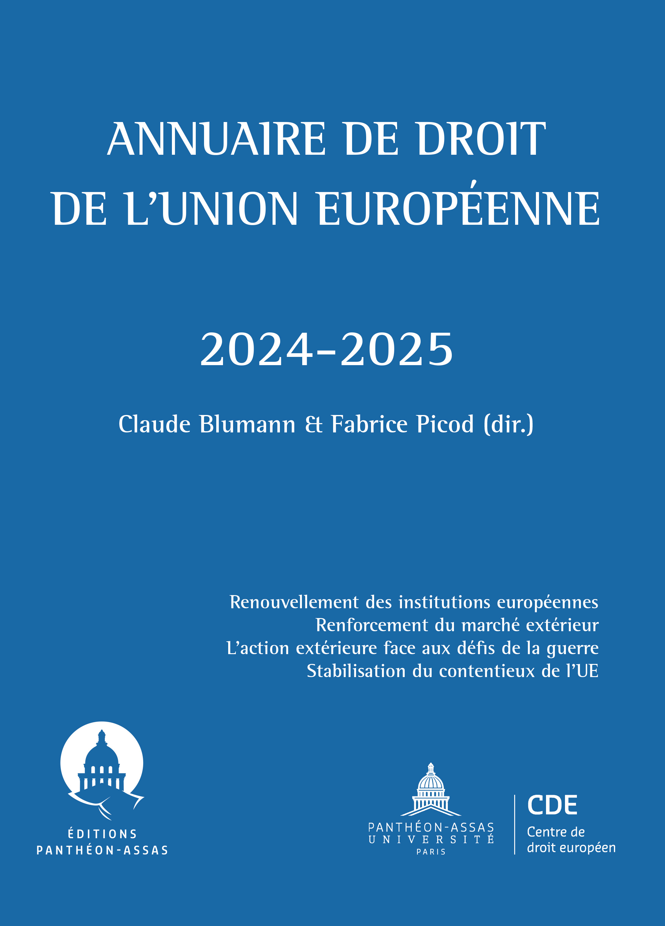 Couverture de l'Annuaire de droit de l'Union européenne 2024-2025