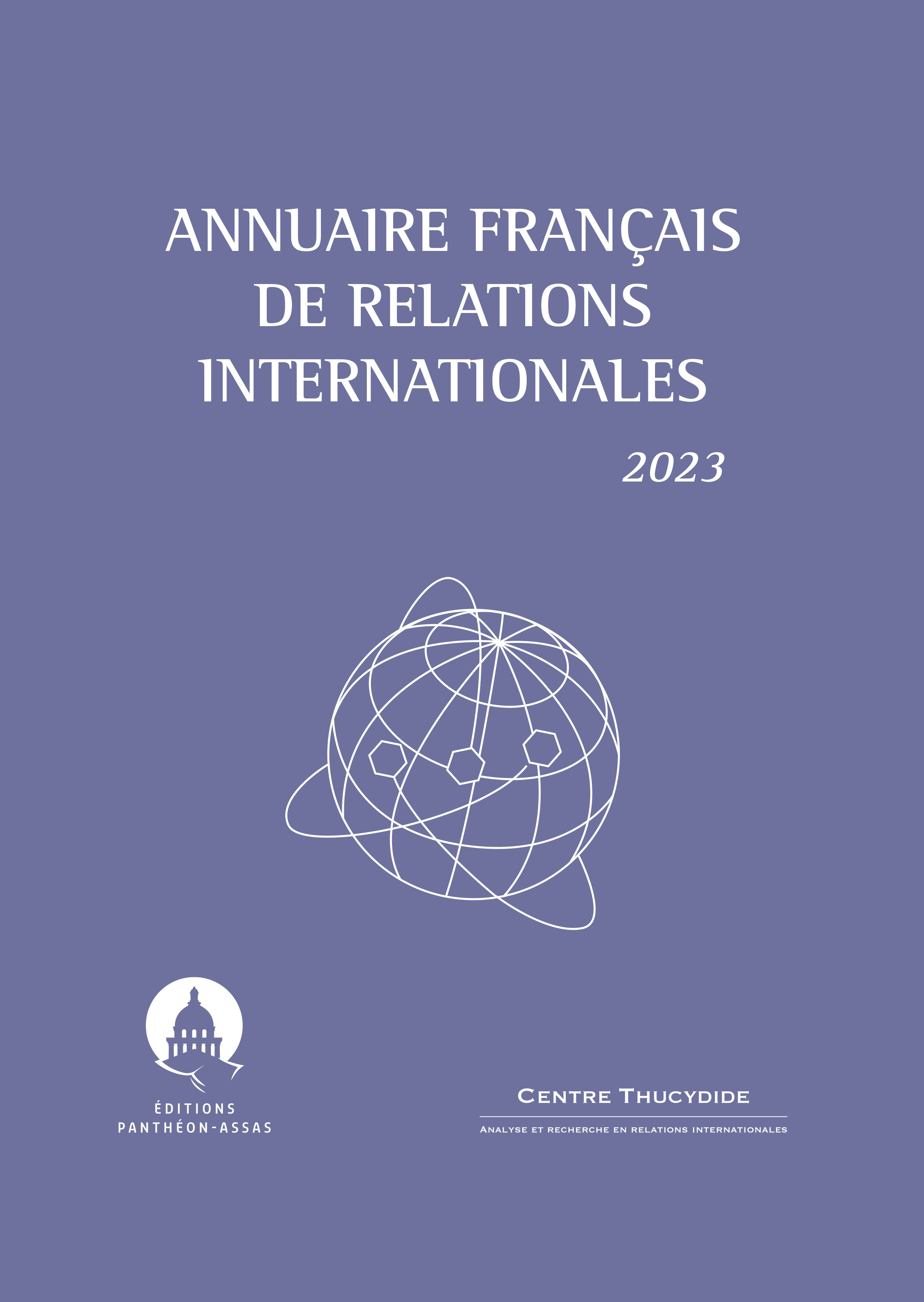 Couverture de l'Annuaire français de relations internationales 2023
