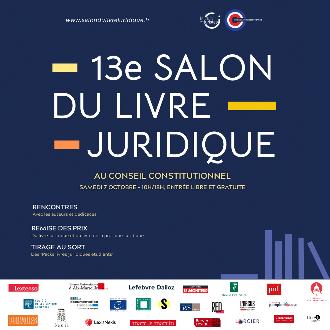 Affiche Salon du livre juridique 2023 au Conseil constitutionnel