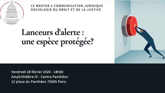 Ceci est l'affiche de la conférence sur les lanceurs d'alerte