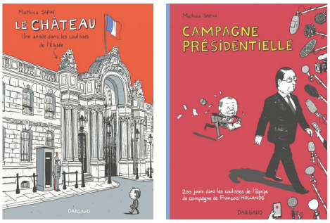 Photos de couverture d'ouvrages de Mathieu Sapin Photos de couverture d'ouvrages de Mathieu Sapin