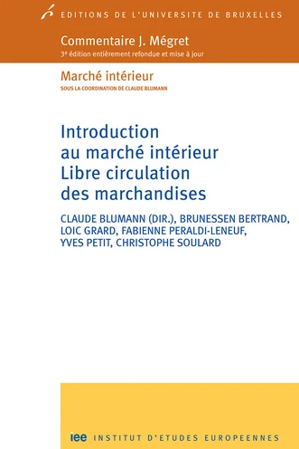 Couverture de l'ouvrage Introduction au marché intérieur Libre circulation des marchandises