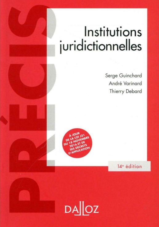 Couverture de l'ouvrage Institutions juridictionnelles, 14e édition