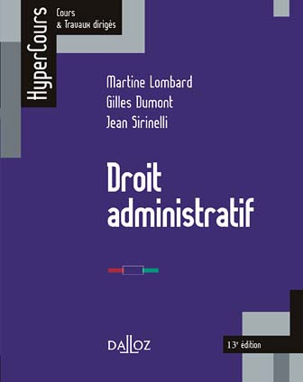 Couverture de l'ouvrage Droit administratif, 13e édition, Dalloz