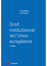 Couverture de l'ouvrage Droit institutionnel de l'Union européenne, 7e édition