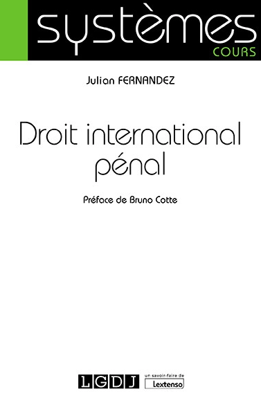 Couverture de l'ouvrage Droit international pénal