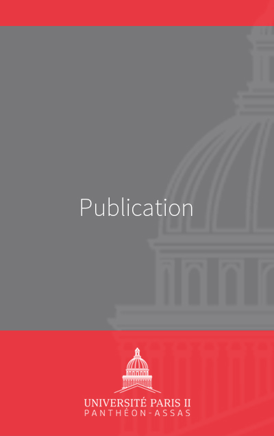 Couverture factice d'une publication d'un enseignant de l'université Couverture factice d'une publication d'un enseignant de l'université