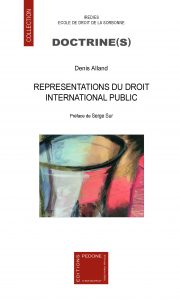 Couverture de l'ouvrage Représentations du droit international public