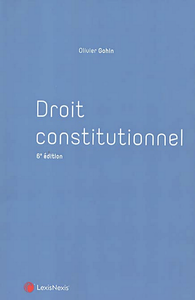 Couverture de l'ouvrage Droit constitutionnel, 6e édition Couverture de l'ouvrage Droit constitutionnel, 6e édition