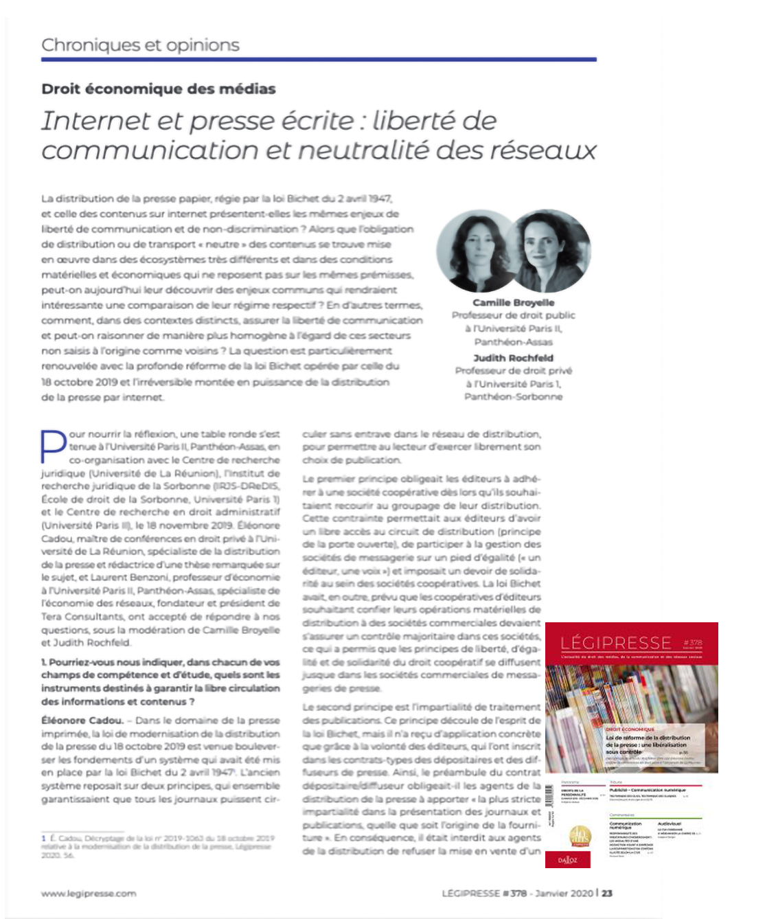 Visuel de l'article "Internet et presse écrite : liberté de communication et neutralité des réseaux