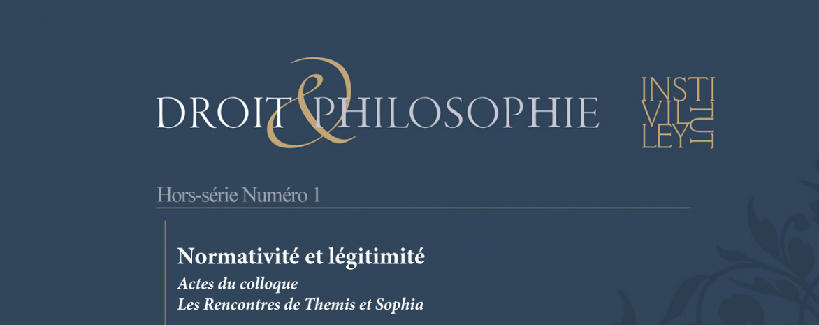 Visuel du numéro 1 Hors-Série de la revue Droit & Philosophie