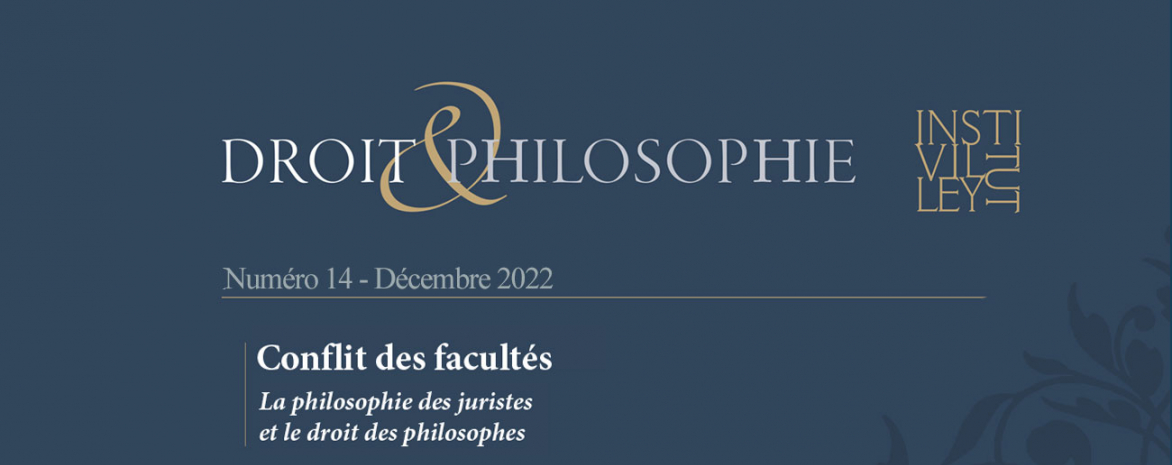 Visuel de l'Institut Michel Villey pour le numéro 14 Droit et Philosophie