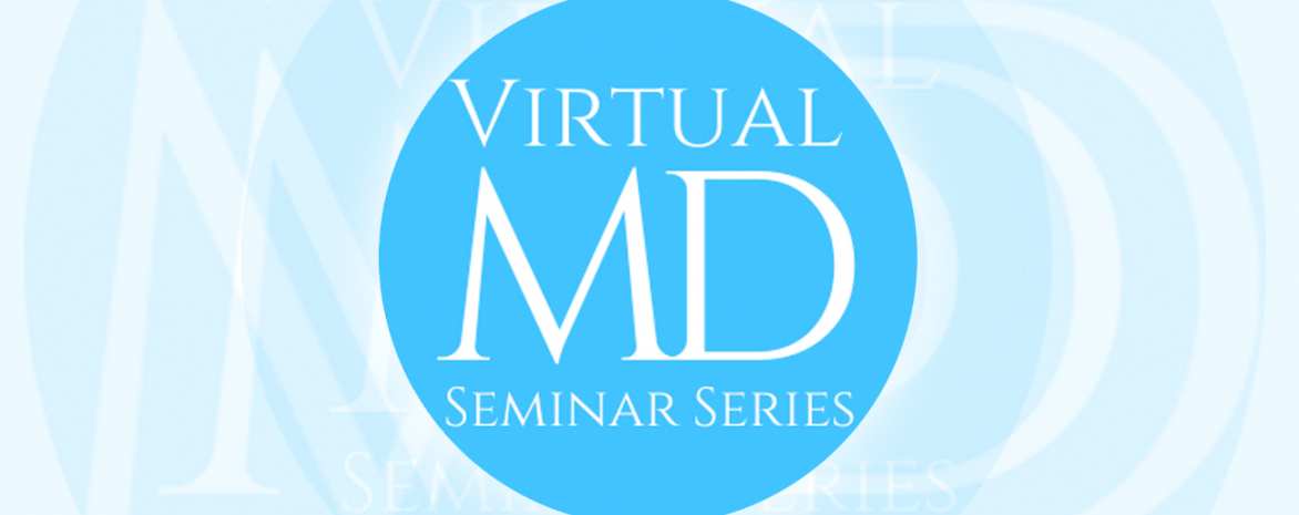 Illustration avec le logo Virtual MD seminar series