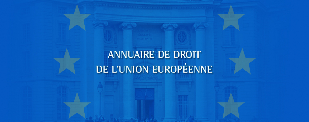 Annuaire de droit de l'Union européenne 2018 Annuaire de droit de l'Union européenne 2018