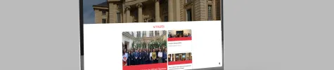 Mock up d'ordinateur reprenant le nouveau site du master