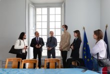 Rencontre du président Stéphane BRACONNIER et de la vice-présidente Emmanuelle CHEVREAU avec des étudiants ukrainiens en mars 2022