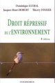 Couverture de l'ouvrage Droit répressif de l'environnement, 4e édition