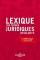 Couverture de l'ouvrage Lexique des termes juridiques 2018-2019