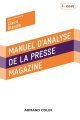 Couverture de l'ouvrage Manuel d'analyse de la presse magazine