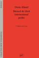 Couverture de l'ouvrage Manuel de droit international public (7e édition mise à jour)