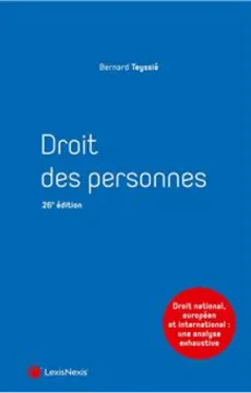 Couverture de l'ouvrage Droit des personnes (26e édition)