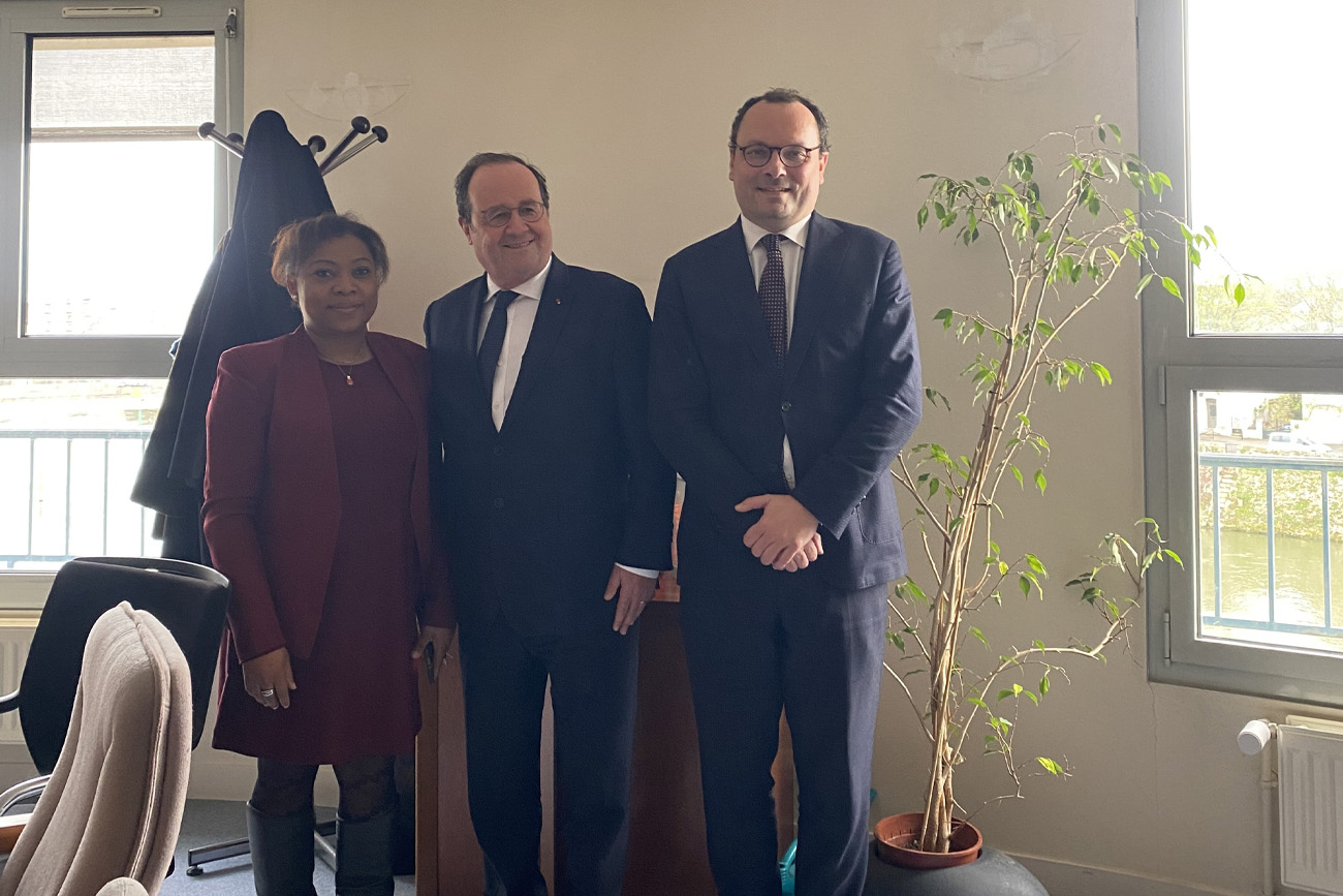Conférence de François Hollande à Melun