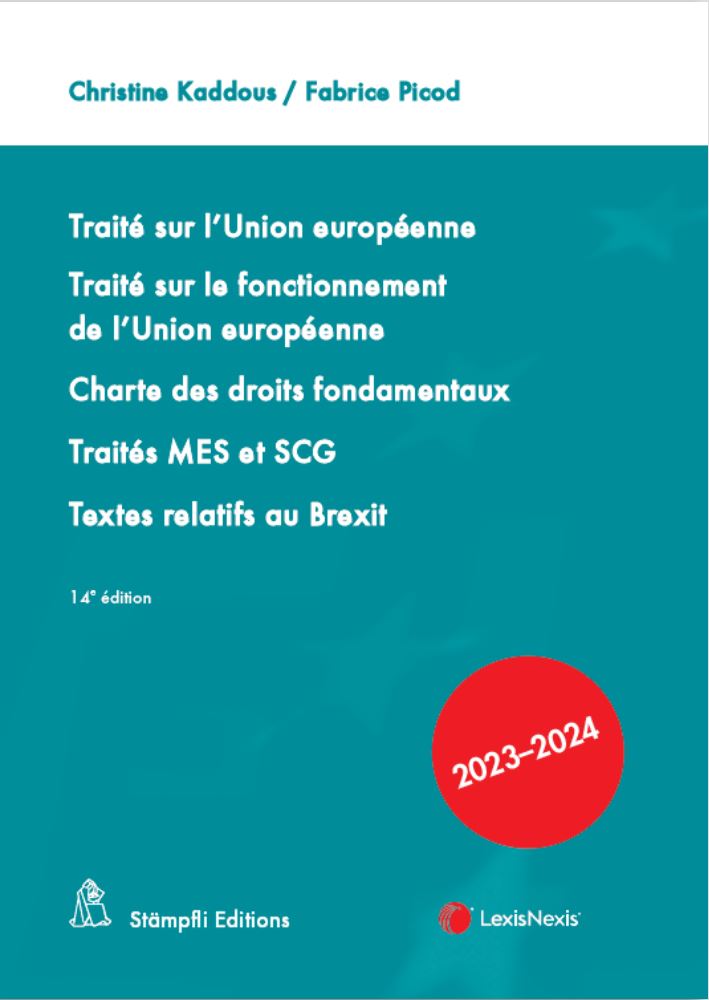 Ouvrage traité sur l'Union européenne Ouvrage traité sur l'Union européenne